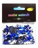 Elementy kryształkowe gwiazdy niebieskie 6-22mm