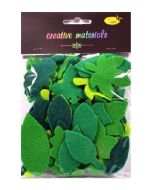 Listki z filcu tonacja zielona