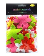 Kwiatki z filcu kolory wiesenne 60szt