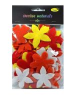 Kwiatki z filcu tonacja ciepła 60szt