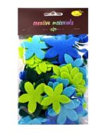 Kwiatki z filcu tonacja zimna 60szt