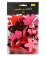 Kwiatki z filcu czerwienie i róże 60szt