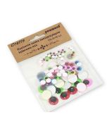 Ruchome oczka samoprzylepne kolorowe mix 80szt