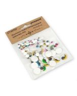 Ruchome oczka samoprzylepne kolorowe mix 80szt