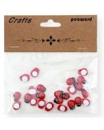 Dekoracje drewniane biedronki 8x11mm 24szt