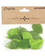 Dekoracje materiałowe liście 33x20mm 30szt
