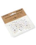 Koraliki literki białe 7x7mm 100szt