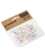 Koraliki literki kolorowe 6x6mm 100szt