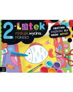 2-latek rysuje, wycina, nakleja