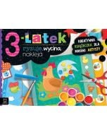 3-latek rysuje, wycina, nakleja