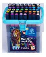 Markery trójkątne dwustronne 48 kol ASTRA