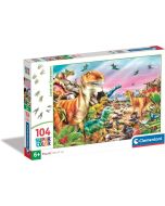 Puzzle 104 Super Kolor Land of Dinosaurs
