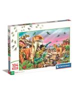 Puzzle 104 Super Kolor Land of Dinosaurus