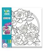 Obrazek do kolorowania Peonie z markerami STnux