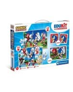 Puzzle 48 + 36 + Memo + 6 klocków Edukit Sonic