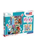 Puzzle 48 + 36 + Memo + 6 klocków Edukit Disney