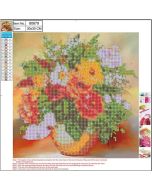 Diamentowa mozaika 5D - Flower bouquet 30x30 80879