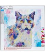 Diamentowa mozaika 5D - Cat 30x30 80880