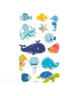 Naklejki z pianki zwierzęta morskie 13szt
