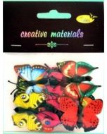 Motyle ozdobne 4-4,5cm 10szt MIX