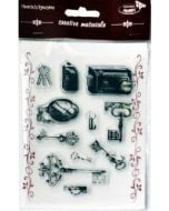 Stemple kreatywne stare kłódki i zamki