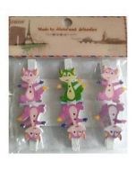 Klamerki ozdobne zwierzęce 6szt