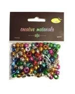 Koraliki metalowe 6mm 36g 150szt MIX