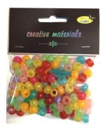 Koraliki świecące w ciemności 6mm 39g 150szt MIX