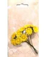 Margerytki papierowe 10szt żólte