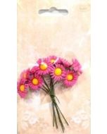 Margerytki papierowe 10szt różowe