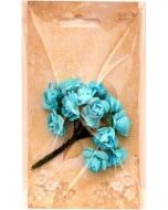 Różyczki papierowe 12szt niebieskie