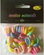 Koraliki plastikowe pastelowe 16x11mm 22g