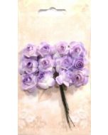 Różyczki papierowe 12szt liliowe