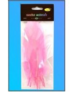 Piórka twarde jasnoróżowe 10szt