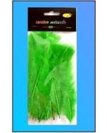 Piórka miękkie jasnozielone 15szt