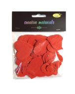 Serca czerwone z pianki samoprzylepnej 66szt