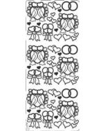 Stiker ażurowy srebrny