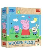 Puzzle drewniane 24 Poznaj uroczą Peppę TREFL