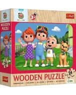 Puzzle drewniane 24 Wesoły Cocomelon TREFL