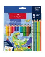 Kredki Grip 2001 Dinozaury 24 kol. FABER CASTELL