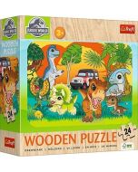 Puzzle drewniane 24 Poznaj dinozaury TREFL