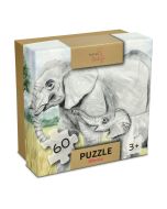 Puzzle 60el Słonie