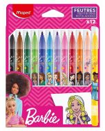 Flamastry Barbie 12szt MAPED