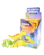 Puzzle 3D zdrapki świecące w ciemności Dinozaury
