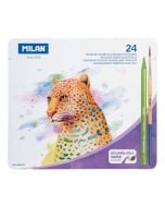 Kredki akwarelowe bezdrzewne 24 kol + pędzel MILAN