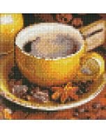 Diamentowa mozaika bez ramy - Przyjemność z kawy