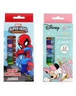 Kredki pastelowe Jumbo 12 kolorów mix wzorów