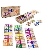 Drewniana układanka łamigłówka - Cyfry