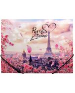 Teczka A4 PP na gumkę z nadrukiem Take Me To Paris