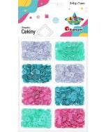 Cekiny 6mm okrągłe 4 kolorów 8x3g